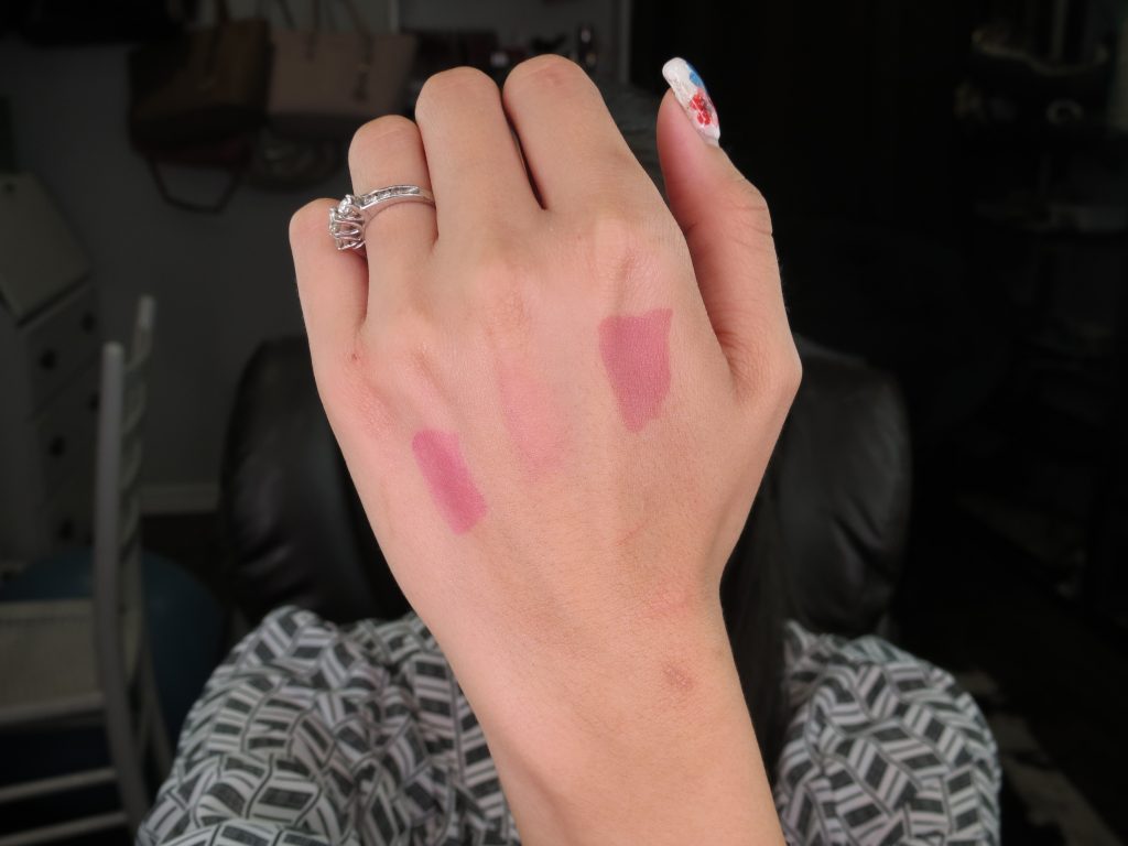 Left to right: Pink Tint, Berry Tint, and Beach Tint